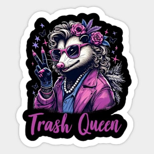 Opossum Lady Trash Queen Sticker